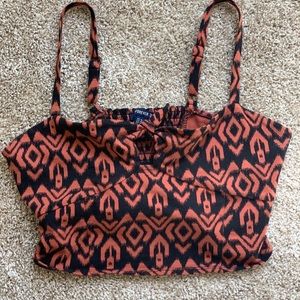 ❌SOLD❌Tribal Print crop top
